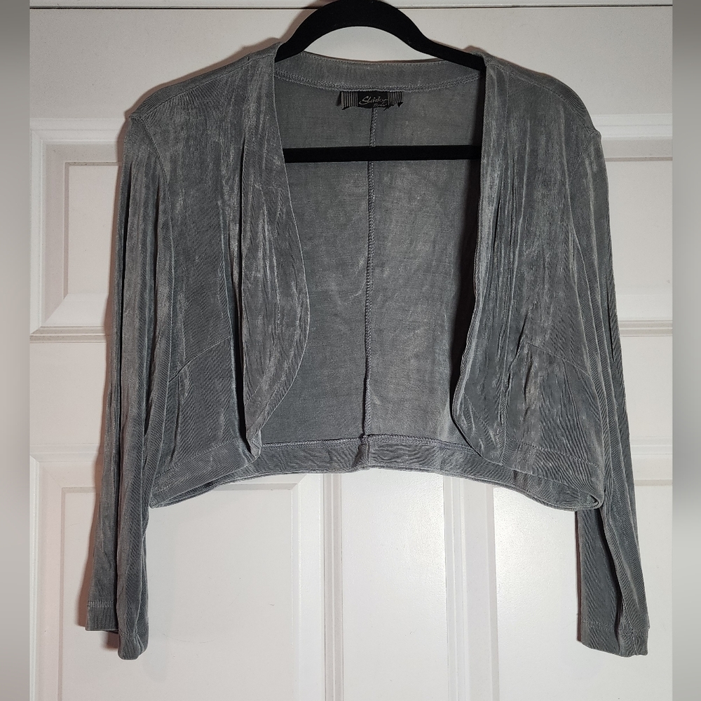 Slinky Brand Gray Cardigan Sweater